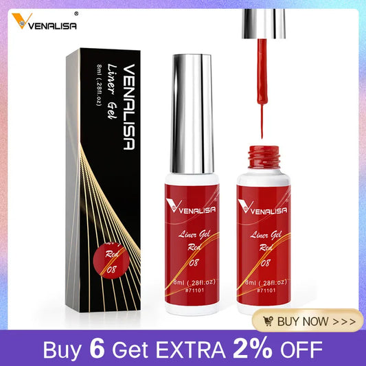 Venalisa Liner Gel 8ml French Nail Gel Polish UV LED Painting Gel Nail