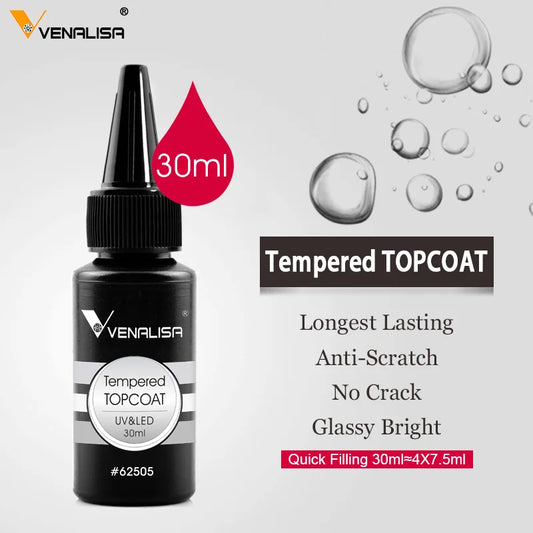 Venalisa Tempered Top Coat Super Quality Refillment Soak Off UV LED No